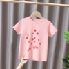 27home童装2024夏季 女宝宝衣服儿童纯棉卡通樱桃图案短袖T恤