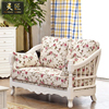 田园沙发小户型白色欧式实木沙发组合现代简约韩式橡木沙发客厅