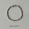 olioeaceto纯银圆珠，双链手链925银原创设计独特手工质感肌理