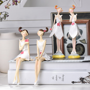 创意家居装饰品摆件白衣花仙子娃娃电视柜客厅小摆设树脂工艺品