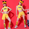 六一儿童啦啦操演出服韩版嘻哈，运动套装女童爵士舞服装拉拉队服装