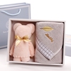 纯棉毛巾礼盒2条套装珊瑚绒，小熊单礼送品盒装伴手礼绣字定制logo