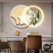 奶油风餐厅装饰画壁灯画客厅沙发，背景墙壁画莫兰迪玄关画床头挂画