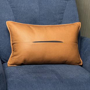 科技布抱枕(布抱枕)沙发客厅靠枕，靠垫橙色抱枕套不含芯轻奢靠垫套枕头