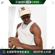 香港直邮潮奢asos男士racer设计紧身罗纹领背心(白色)