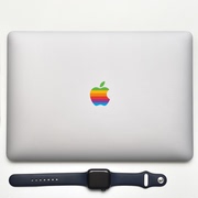 适用于macbook卡通苹果笔记本电脑，logo创意头像，贴纸挡划痕贴遮瑕防指纹