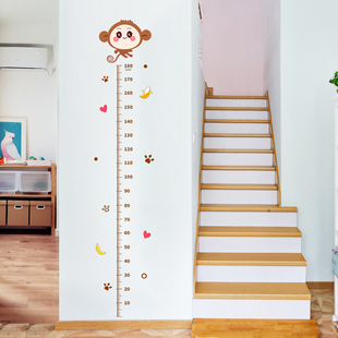 身高墙贴宝宝测量儿童房间，布置卧室墙面装饰贴纸，可移除贴画家庭用
