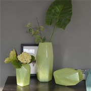 手工玻璃花瓶美式欧式家居装饰品摆件，几何创意家居花器花瓶