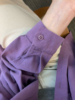 紫色纯棉长袖衬衫，女设计感防晒春夏2024内搭外穿宽松上衣衬衣