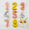 16寸金银玫瑰金色数字气球儿童生日周岁拍照道具派对装饰场景布置