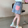 女童牛仔短裤夏装，2024韩版洋气儿童，裤子夏季休闲裤小女孩热裤