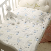 a类婴儿纱布床单纯棉加厚保暖宝宝床单儿童，盖毯新生儿春夏床单件