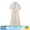 艾格新中式国风旗袍，连衣裙女士2024夏装盘扣，上衣吊带裙两件套