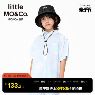 防晒速干衣littlemoco童装，男童女童短袖衬衫，衬衣儿童上衣大童
