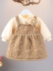 女宝宝连衣裙1-2-3岁宝宝加绒保暖小裙子秋冬季两件套韩版裙