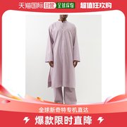 香港直邮Birkenstock 男士条纹宽松款有机棉衬衫式长睡衣