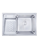阳台SUS304不锈钢洗衣槽厨房单槽大水槽加厚拉丝单盆手工搓衣水池
