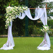 婚庆道具户外草坪森系婚礼，布置木桩门幸福门，舞台背景花艺装饰