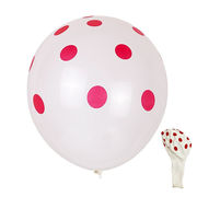 波点气球圆点气球12寸加厚加大彩色升空装饰乳胶圆形气球彩色婚庆