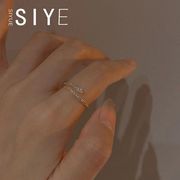 韩版小蛇时尚个性食指，镶锆石戒指，女小众设计感级轻奢ins潮