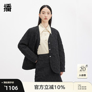 新中式播棉服外套女商场同款小众复古短款v领棉衣BDQ4PD1369