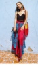 罗大娘(罗大娘)泰国进口棉民族，风高腰半身裙波西米亚海岛度假沙滩长裙大摆