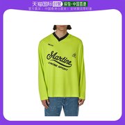 香港直邮Martine Rose男士T恤荧光黄色长袖图案印花足球运动