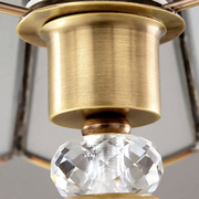定制全铜台灯卧室床头灯欧式复古美式简约台灯玻璃灯罩装饰焊锡灯