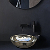 复古台上盆铜洗手盆个性，欧式艺术金属卫生间单个洗脸盆，银色水池盆