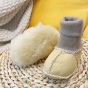 冬季软底羊毛一体婴儿，鞋袜0-1岁保暖防风透气学步鞋防掉婴儿棉鞋