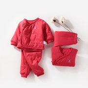 童泰婴儿棉衣春秋冬新初生儿薄棉，和服棉套装，大红棉袄宝宝满月服