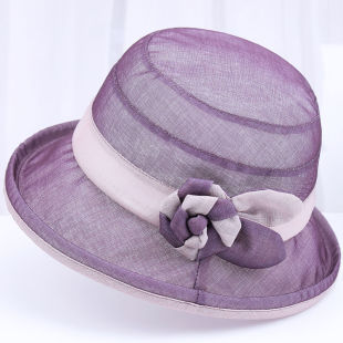 春夏天中老年人妈妈帽子，女士遮阳盆帽薄款透气防晒太阳帽奶奶凉帽