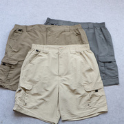 欧码夏季男士加肥加大码速干短裤薄款多口袋工装裤200斤五分裤