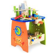 儿童木质diy拆装工具台仿真玩具螺丝螺母组合拼装修理工具凳