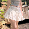 蓬蓬白色半身裙短裙a字型女设计感春夏显瘦蕾丝花边蛋糕打底裙裤