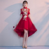 敬酒服新娘短款2023中式中国风春季红色结婚晚礼服女修身显瘦