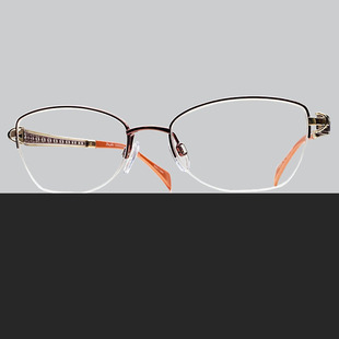 CHARMANT夏蒙镜架XL2932半框女款钛架超轻线钛系列时尚近视眼镜框