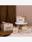 舒家良品结婚喜糖盒子手提式婚礼糖盒创意花卉礼盒订婚空盒