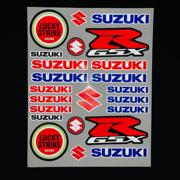 适用于铃木suzuki摩托车，汽车改装贴纸防水反光个性，logo标志贴花