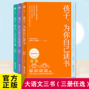 任选正版大语文三书套装三册孩子为你自己读书+语文一点儿也不难+作文其实很简单《愿你慢慢长大》同系列作品亲子教育书