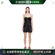香港直邮潮奢ganni甘尼女士黑色亮片连衣裙f9174