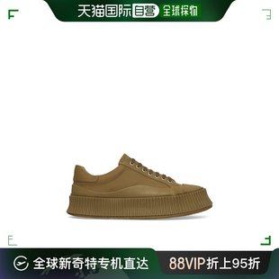 香港直邮潮奢 Jil Sander 男士帆布牛津绿色运动鞋
