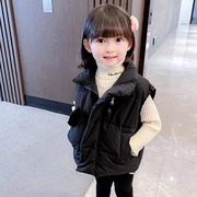 韩版儿童羽绒棉马甲2023秋装男童，女童宝宝坎肩加厚背心幼儿园外穿