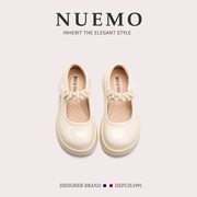 NUEMO法国风潮牌童鞋~白色女童小皮鞋儿童软底公主鞋学生演出单鞋