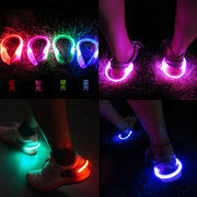 led发光鞋灯荧光夜跑灯安全装备，鞋夹灯警示信号运动脚环夜跑步灯