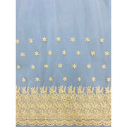 欧根纱镂空刺绣蕾丝 棉线原色双边定位 适合任何轻纺设计