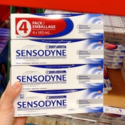 新包装 加拿大SENSODYNE舒适达专业牙膏美白针对敏感145ml*4支