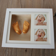 婴儿立体克隆手足印手脚模相框套装宝宝百天纪念手足模型