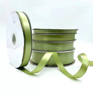 0.6-5cm抹茶绿丝带花艺diy包装带烘焙礼盒装饰布带绸带织带涤纶带