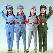 男女军装套装共产党员服装，演讲朗诵红歌学生，大合唱红军舞蹈演出服
